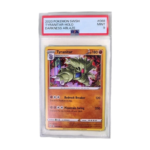 Pokemon Psa 9 2020 SWSH Darkness Ablaze Tyranitar Holo