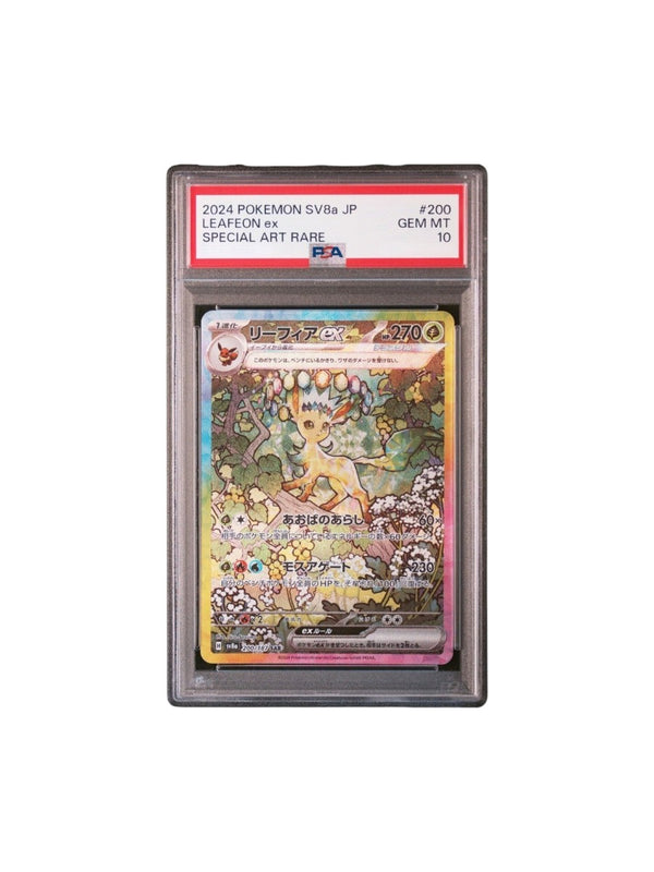 PSA 10 Japanese Pokemon 2024 SV8a 200/187 Leafeon ex SAR
