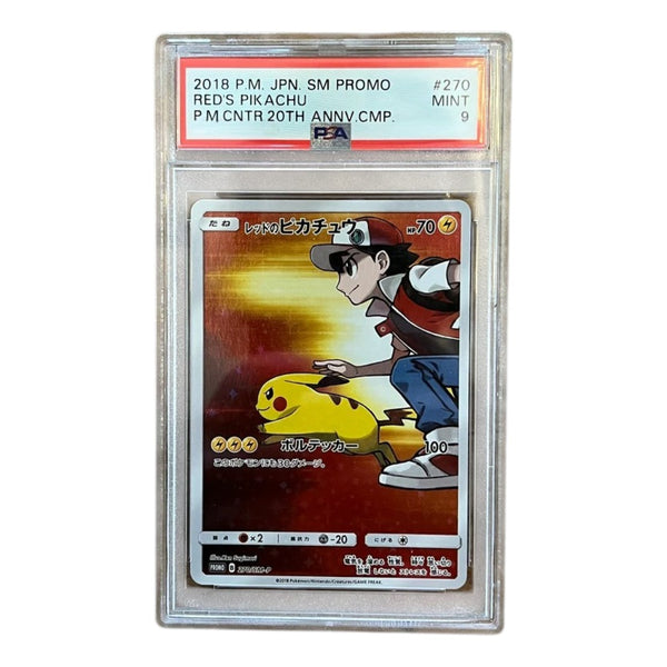 Pokemon Psa 9 Red's Pikachu 270/ SM-P ( Japanese )