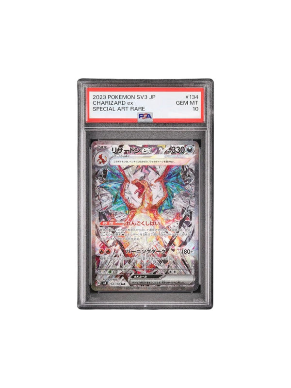 PSA 10 Charizard ex SAR 134/108 SV3 Ruler of the Black Flame - Japanese 2023