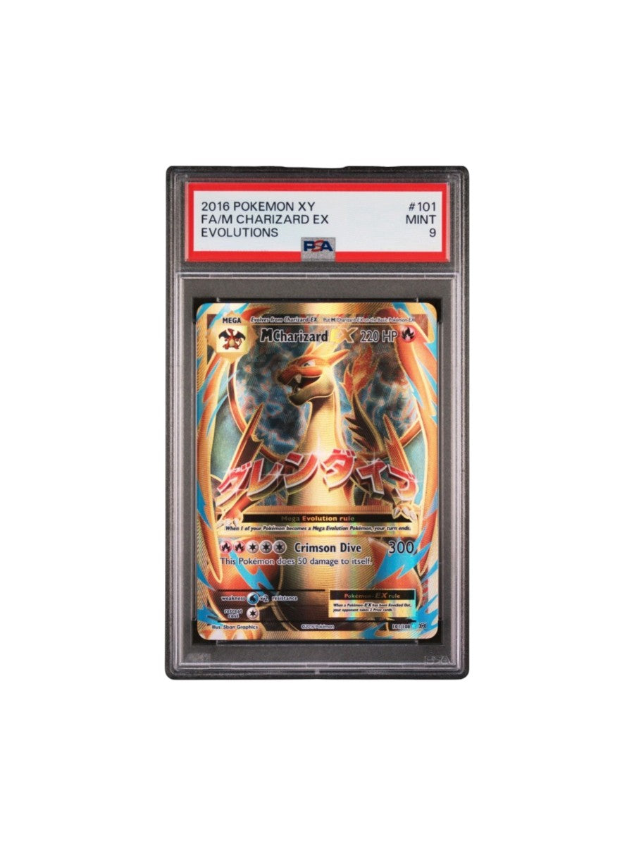 Pokemon PSA 9 MINT 2016 M Charizard Ex #101/108 XY Evolutions Full Art Card
