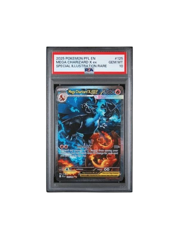 Pokemon Mega Charizard X ex 125/094 Phantasmal Flames SIR PSA 10