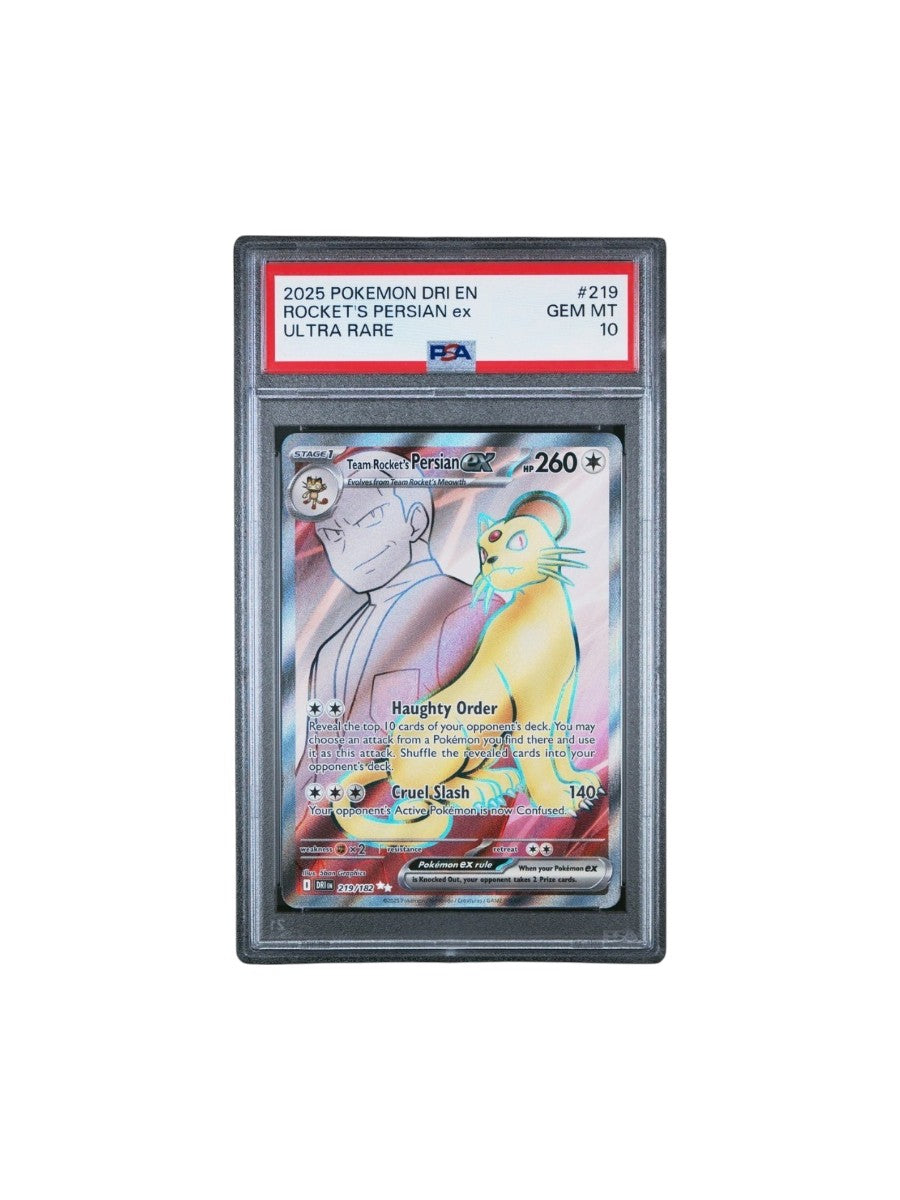 PSA 10 Rocket's Persian Ex Ultra Rare #219 2025 Destined Rivals