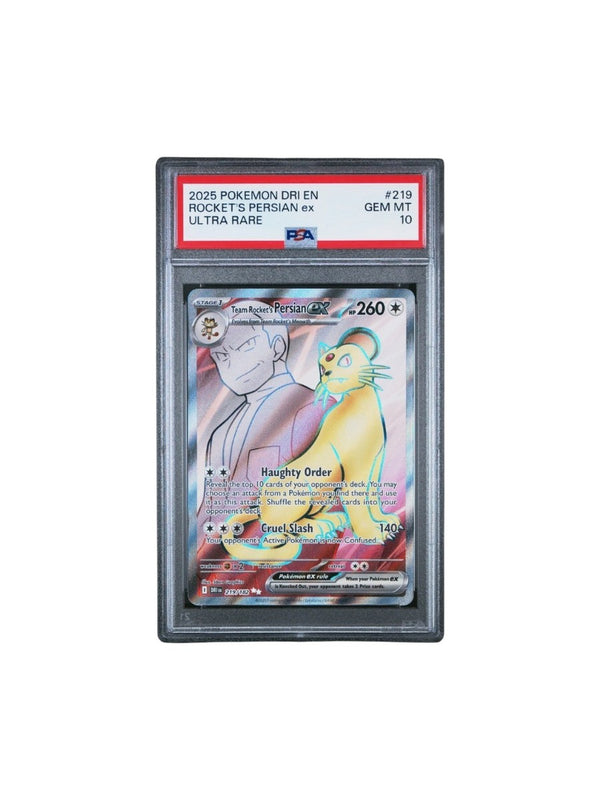 PSA 10 Rocket's Persian Ex Ultra Rare #219 2025 Destined Rivals