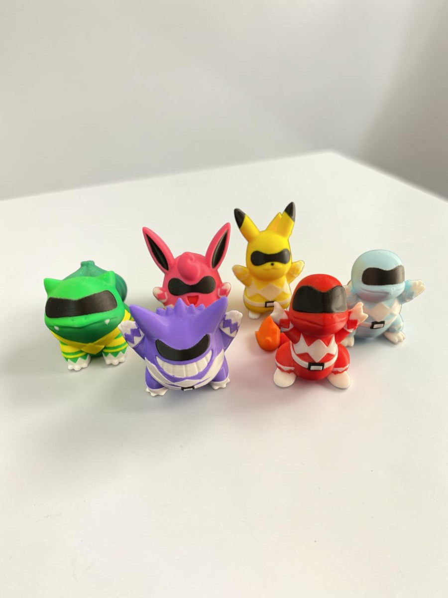 Pokemons With Power Rangers ( 6'lı Figür Set )