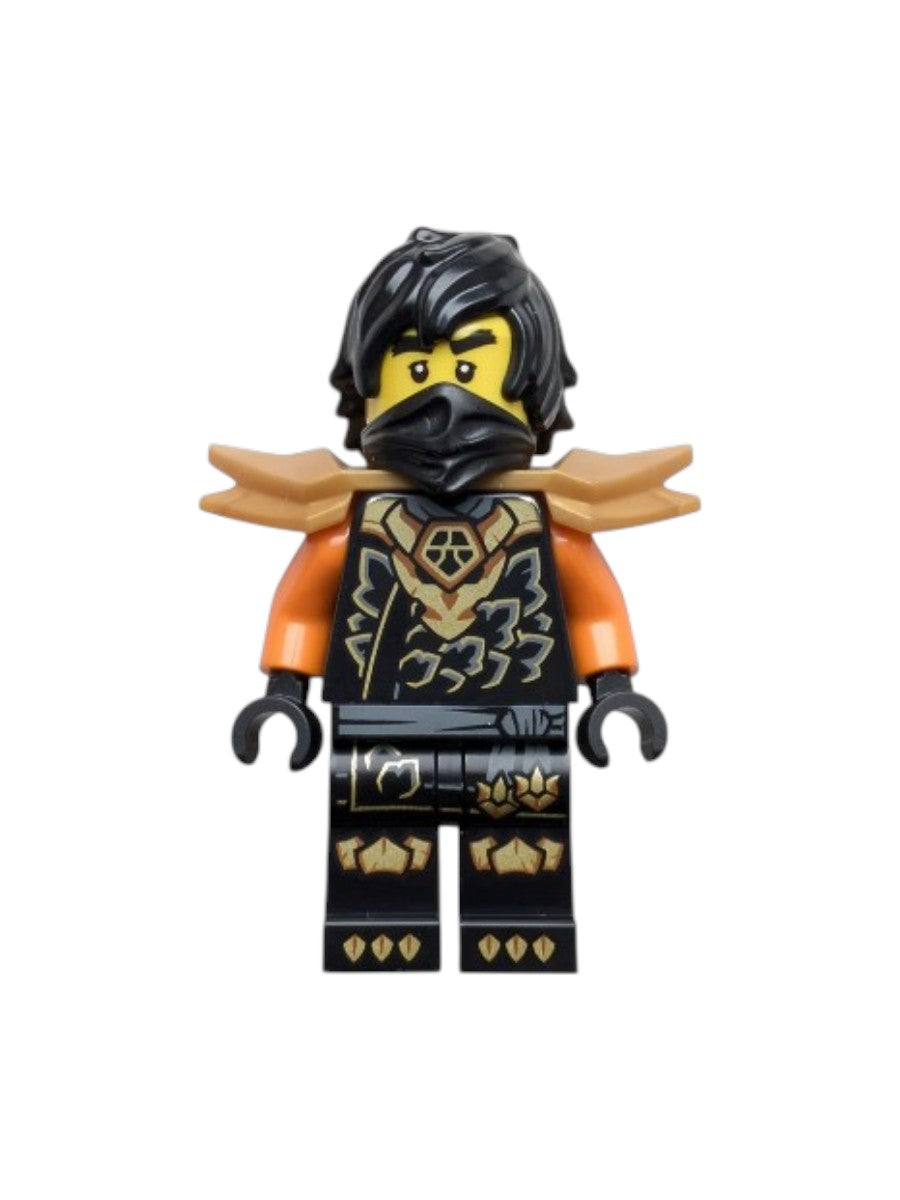 Cole - Dragons Rising, Tunic with Dragon Head, Hair, Wide Pearl Gold Shoulder Armor - njo1038