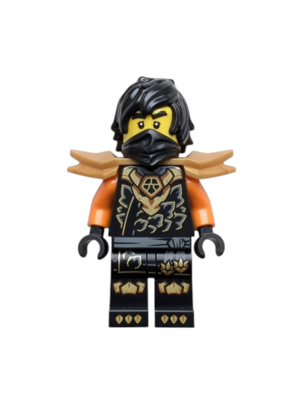 Cole - Dragons Rising, Tunic with Dragon Head, Hair, Wide Pearl Gold Shoulder Armor - njo1038